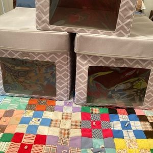 3 Thirty-One brand collapsible storage cubes